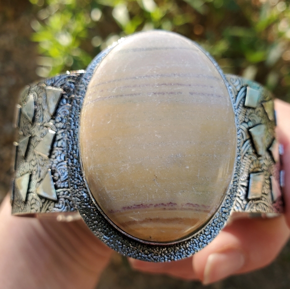 New Mookaite 925 Silver Cuff Bracelet. - Picture 8 of 16